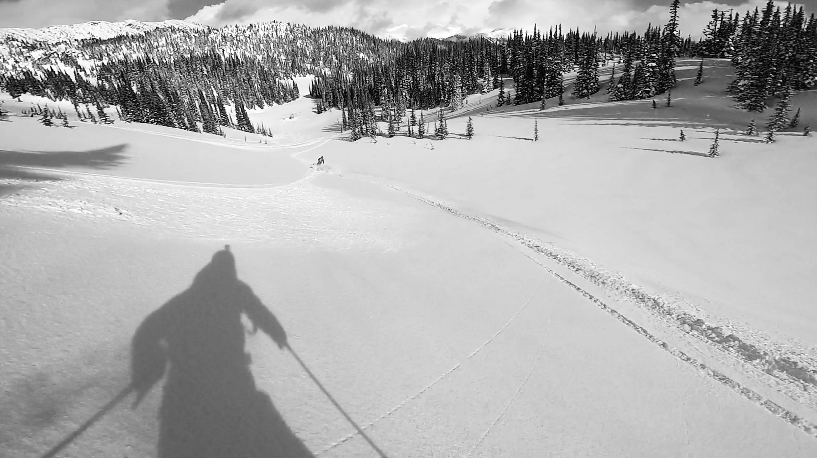 Pure Lines at Silver TIp Heli, Andy Culp's Shadow from the GoPro