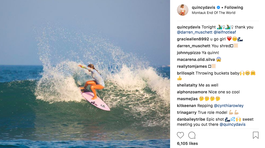 Local pro Quincy Davis charging on her home turf