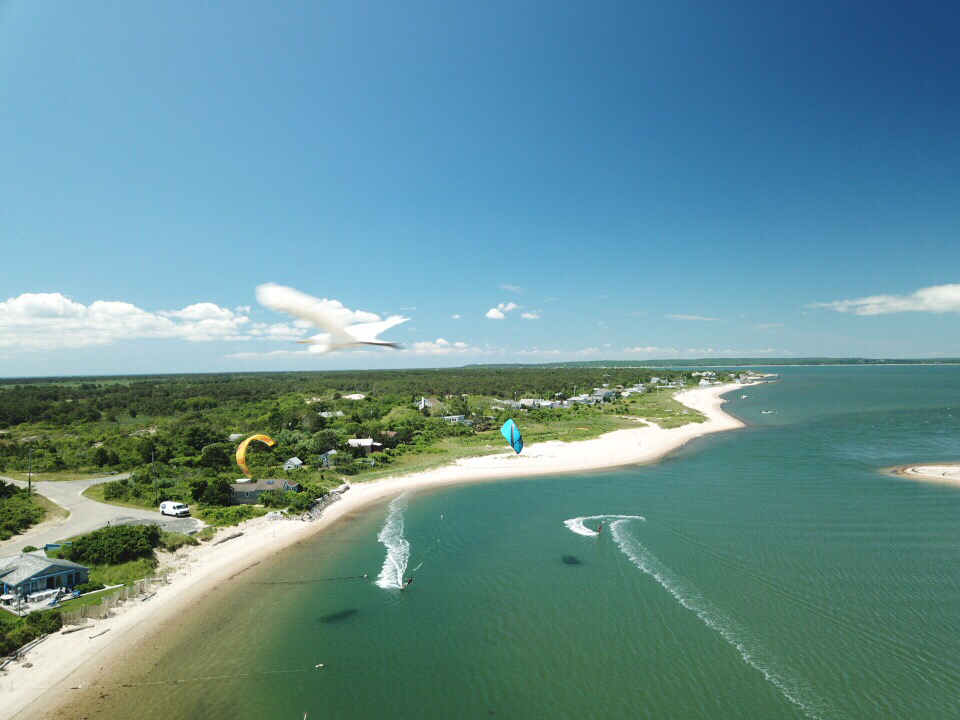 Kiteboarders in Amagansett