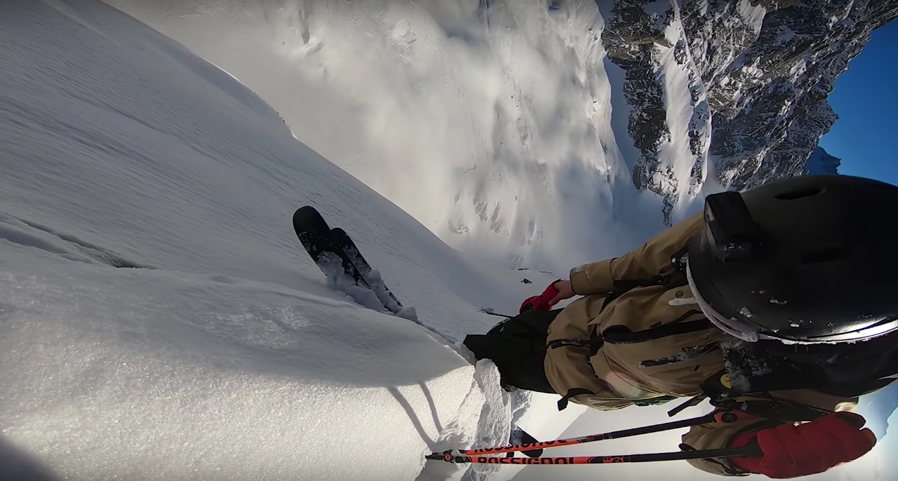 Jacob Wester Skis Very Close to the Edge - The Heli Blog