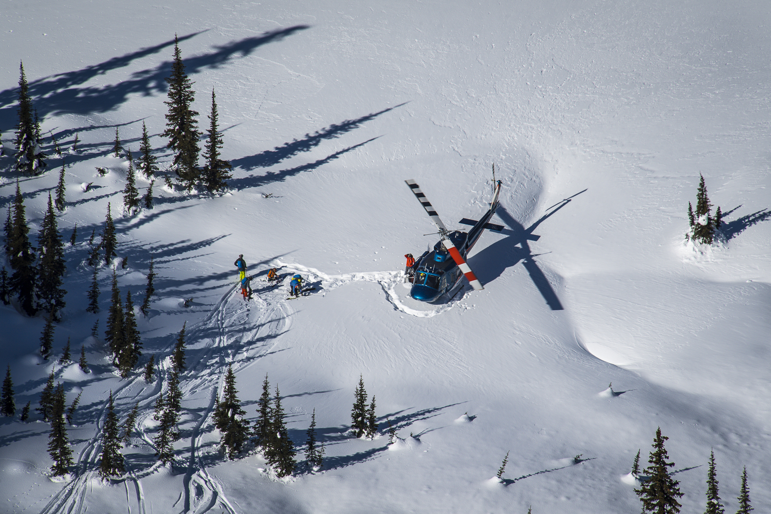 Silvertip heli skiing mountain shot