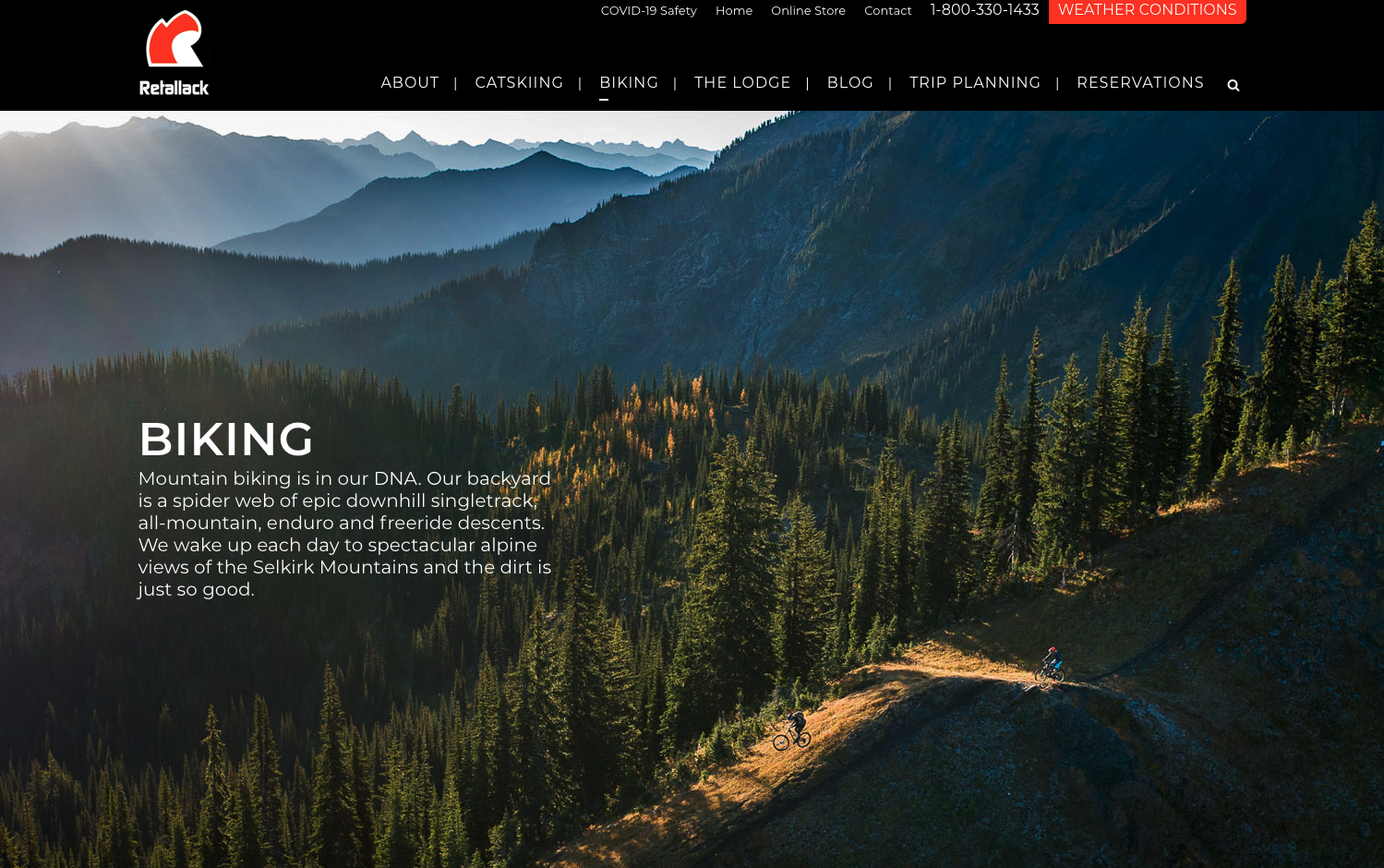 Retallack Mountain Biking Website